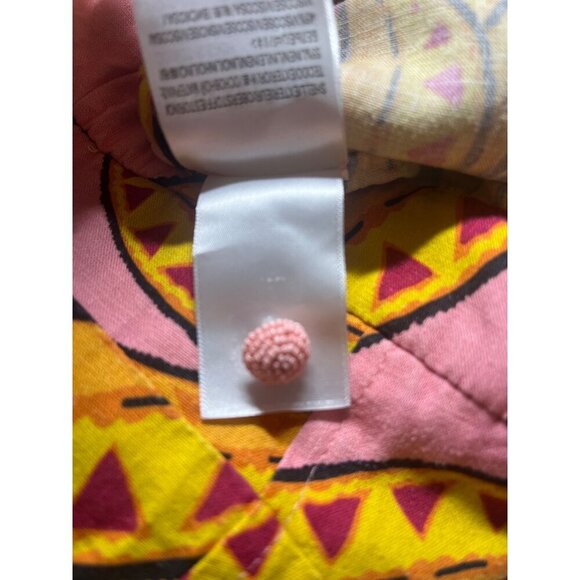 Farm Rio Jumpsuit Banana Print Linen Blend Halter Ladies Size XS Smocked Crop - Picture 12 of 15